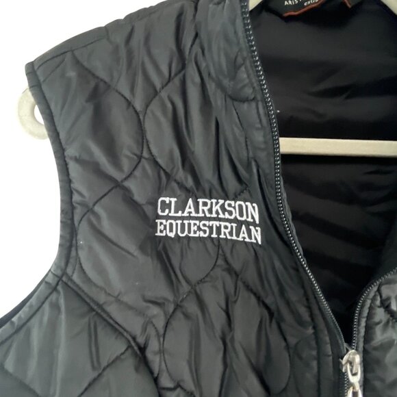 Arista Equestrian Clarkson Quilted Vest  XL Black Zippered Pockets Western - Picture 5 of 8